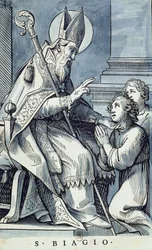 Saint Blaise guérissant un enfant malade